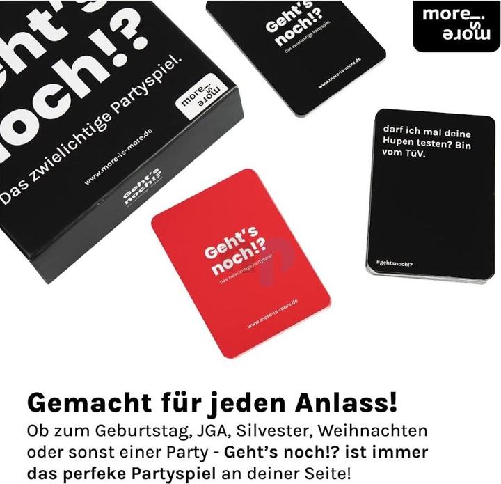 Produktbild More is more Geht's noch!? - das zwielichtige Partyspiel (Deutsch)
