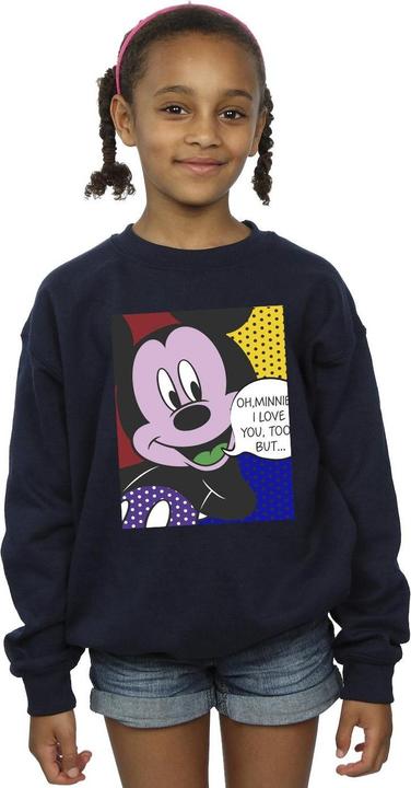 Actual product image Disney Girls Mickey Mouse Oh Minnie Pop Art Sweatshirt (140, 146)