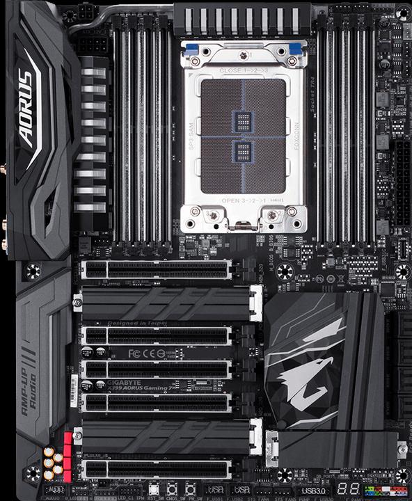 Produktbild Gigabyte AORUS X399 Gaming 7 (TR4, AMD X399, ATX)