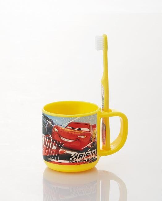 Actual product image Disney Cars mug with stand & toothbrush set (Soft, 2 x)