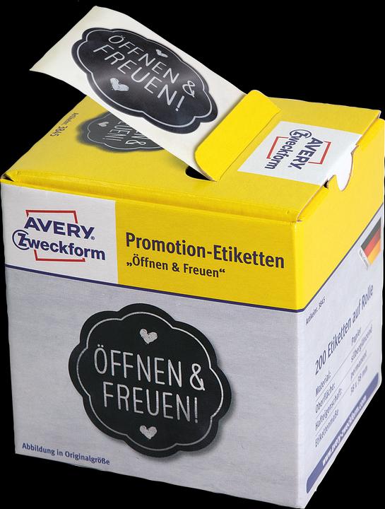 Produktbild Avery Promotion Aufkleber Öffnen&freuen