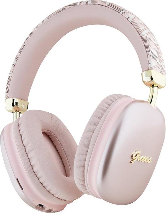 Produktbild Guess słuchawki nauszne Bluetooth GUBHK1GCTCSP różowy/pink Gcube Metallic Script Logo