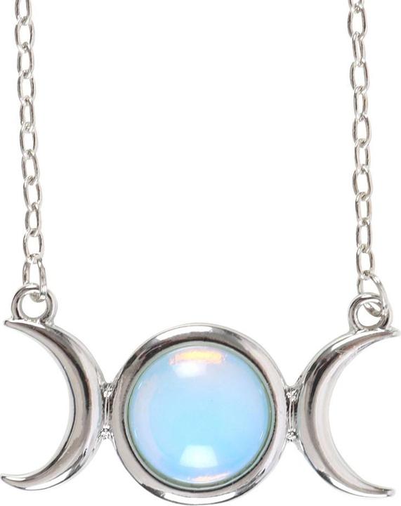 Actual product image Something Different Opalite Triple Moon Necklace & Card (100% synthetic material)