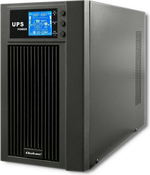 Immagine prodotto Qoltec Onda sinusoidale pura 53043 (3000 VA, 2400 W, Doppio convertitore online UPS)