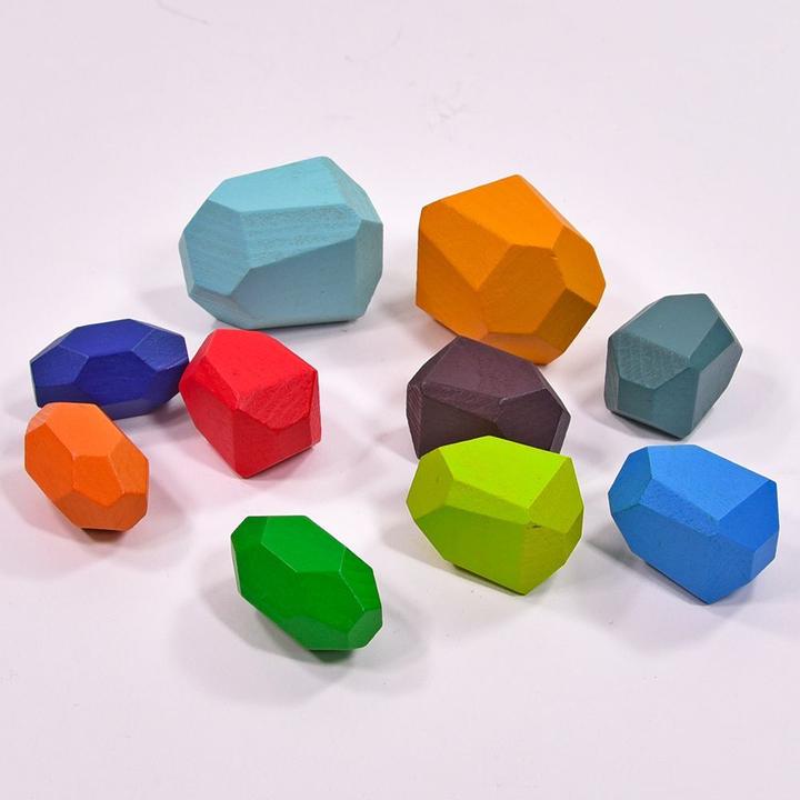 Actual product image Kögler Stacking stones made of wood, building blocks, col