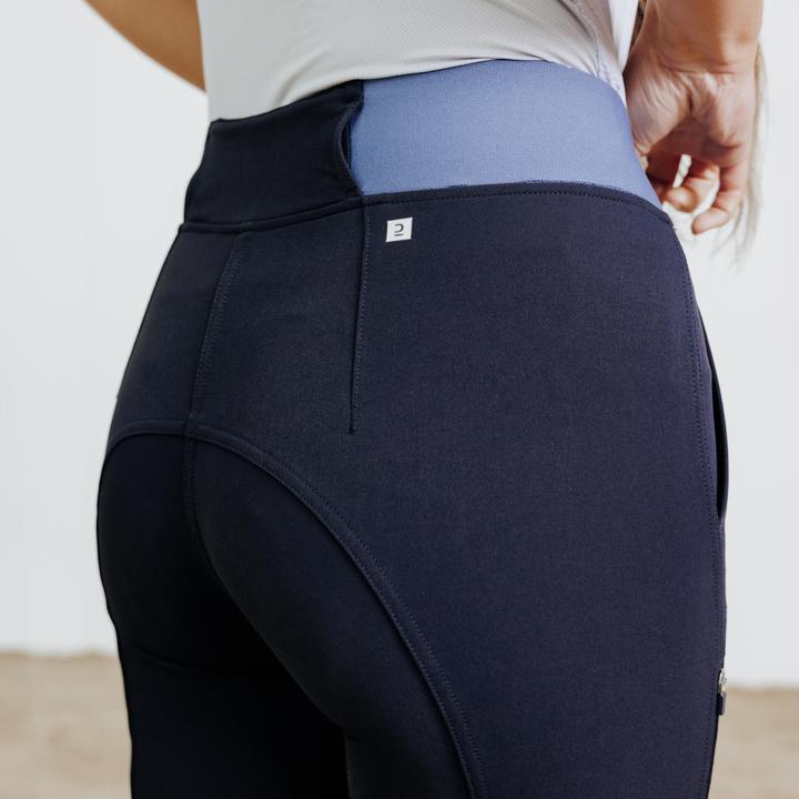 Produktbild Fouganza Reithose 500 Be You Damen marineblau/hellblau (L)
