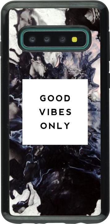 Produktbild PhoneLook Hülle Hybrid Armor schwarz Marble Good Vibes Only (Samsung Galaxy S10+)