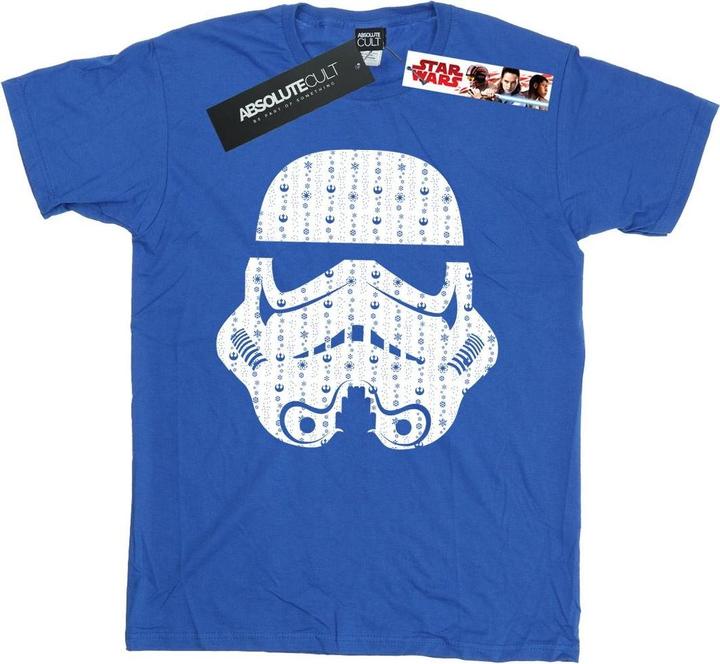 Actual product image Star Wars Mens Christmas Stormtrooper Helmet T-Shirt (M)