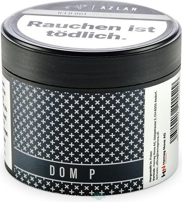 Actual product image Azlan Iced Out Shisha Tobacco - Dom P 200g (Strawberry, Mint, Vanilla, 200 g)