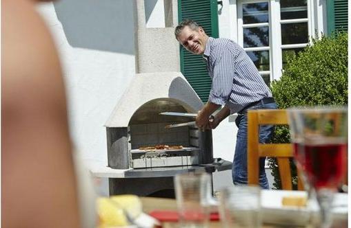 Actual product image Buschbeck Barbecue bar Stockholm 65x110x93 cm white-anthracite (110 cm)