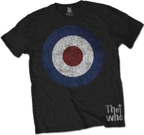 Actual product image The Who Men's Target Distressed Short Sleeve T-Shirt, Black, Small (S)