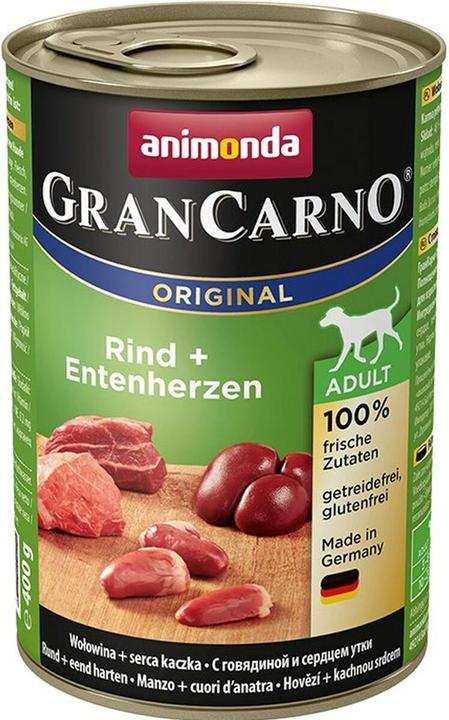animonda GranCarno Original Adult Rind + Entenherzen (Adult, 1 Stk., 400 g)