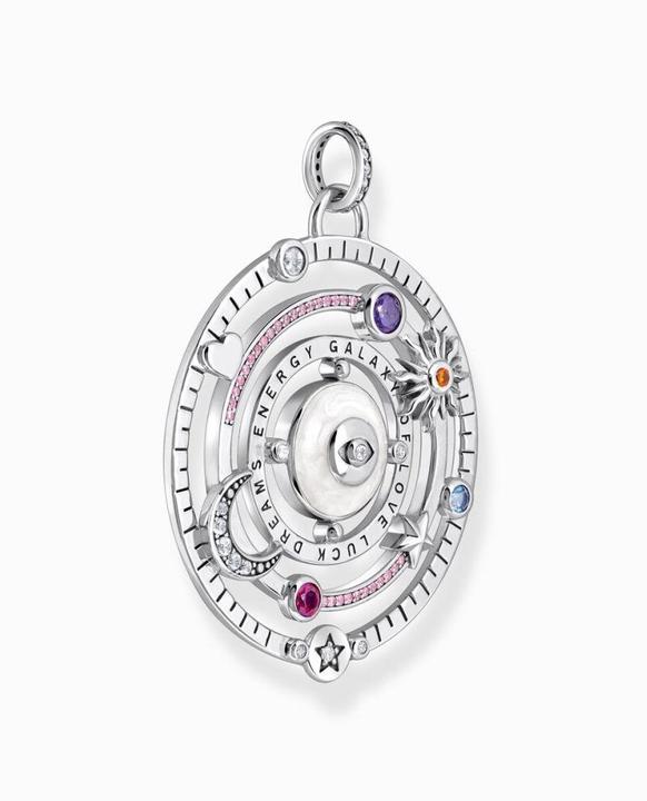 Image du produit Thomas Sabo Pendentif demi-sphère avec oeil pierres multicolores argent noirci (Argent 925, Émail/argent, Émail)