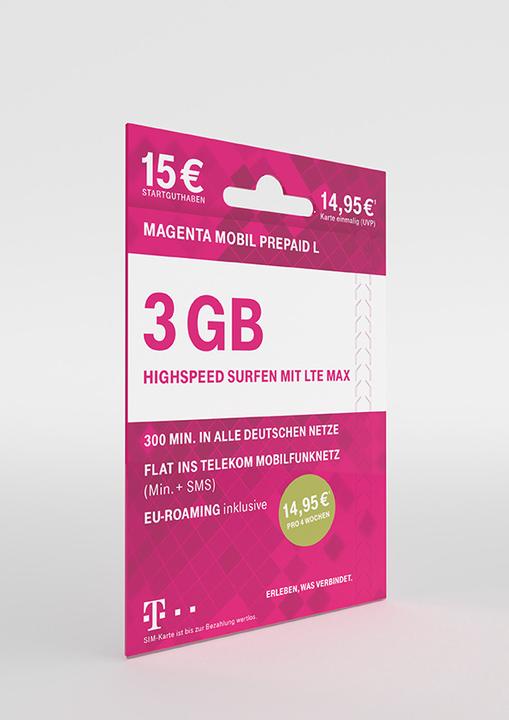 Produktbild Telekom Magenta Mobil Prepaid L Prepaid-Karte ohne Vertragsbindung