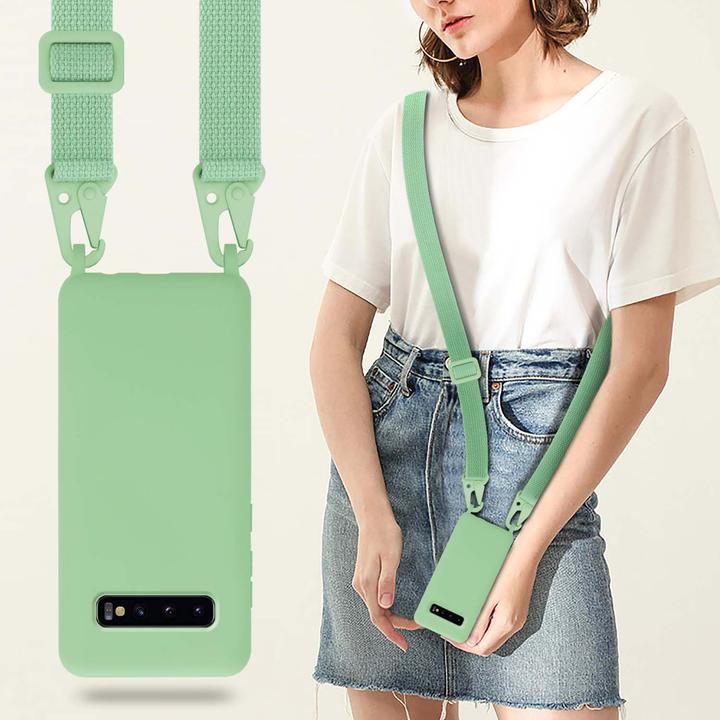 Actual product image Cadorabo TPU Cover Mobile Phone Chain Liquid (Samsung Galaxy S10)