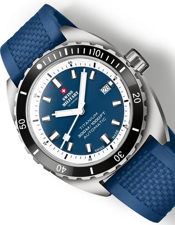 Immagine prodotto Swiss Military SMA34100.09 Diver Titanium Automatic 42mm 30ATM (Orologio sub, 42 mm)