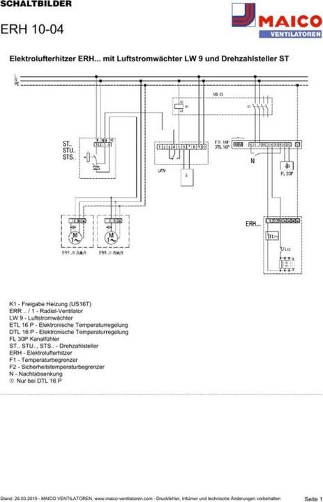 Actual product image Maico MAI ERH 10-04 Electric air heater, alternating current, DN100