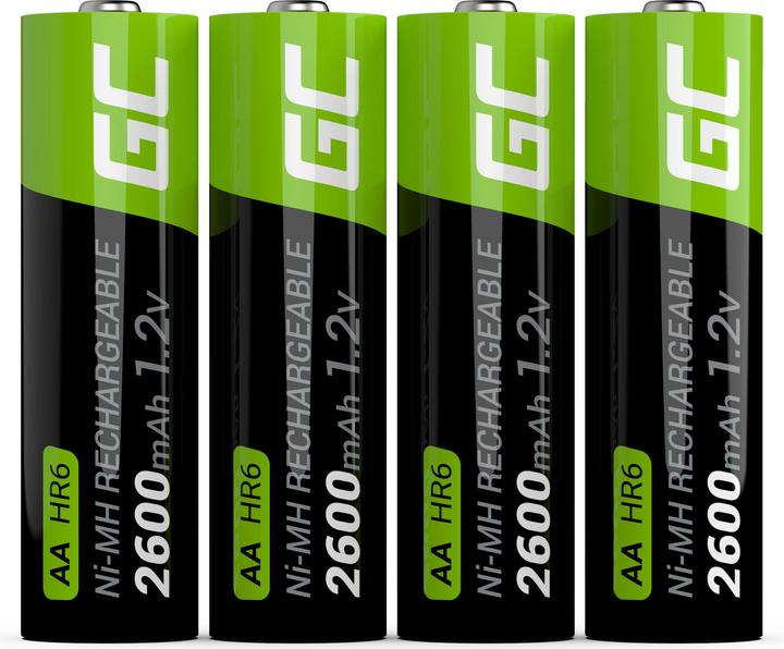 Productafbeelding GreenCell Oplaadbare batterij - 1,2 V (4 Pcs., AA, 2600 mAh)