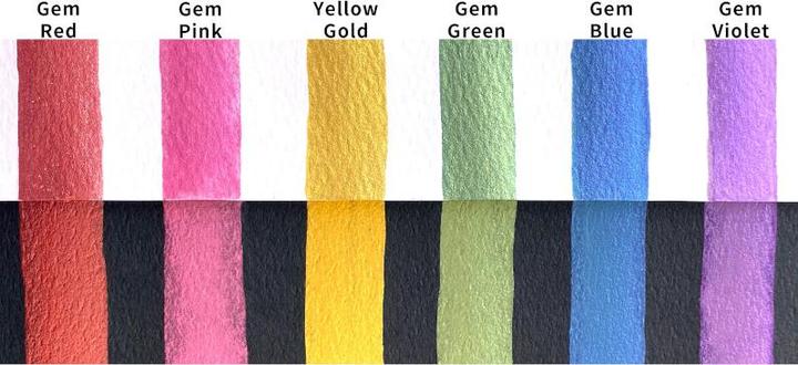 Immagine prodotto Zig Acquerelli Kuretake Gansai Tambi Gem Colors, 6 colori (Multicolore)
