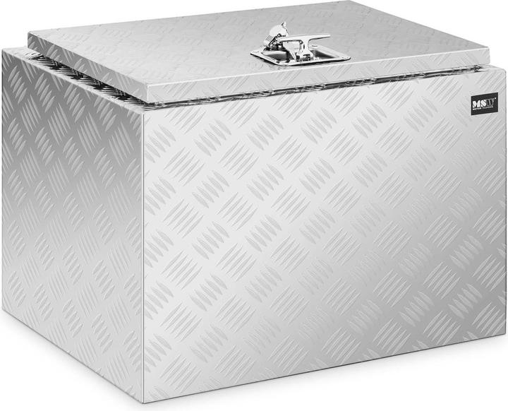 Produktbild MSW Alubox Riffelblech Alukiste Truckbox Werkzeugbox Transportkiste 45x60x45 cm 120L (45 x 60 x 45 cm, 120 l)