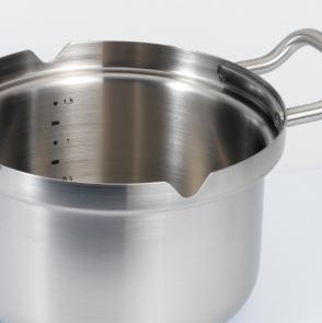 Produktbild BK Q-linair Master Glas Pannenset - 4 delig - Veilig afgietsysteem (16 cm, Kochtopf, Edelstahl)