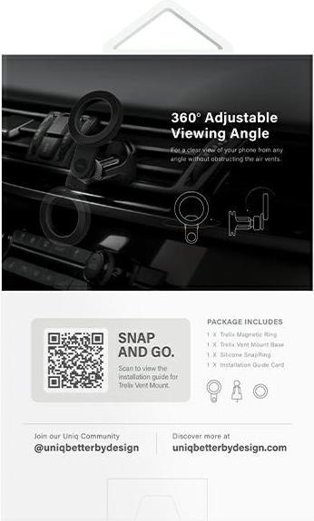 Produktbild Uniq magnetyczny uchwyt sam Trelix Car Air Vent Mount czarny/midnight black