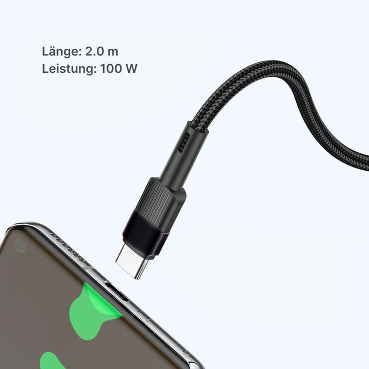 Produktbild Hermex USB-C - USB-C Ladekabel Datenkabel Schnellladekabel (2 m, USB 2.0)