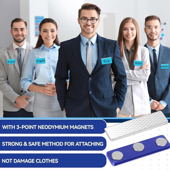 Actual product image Swissdetector Magnetic badge holders with 3 powerful neodymium magnets (X10)