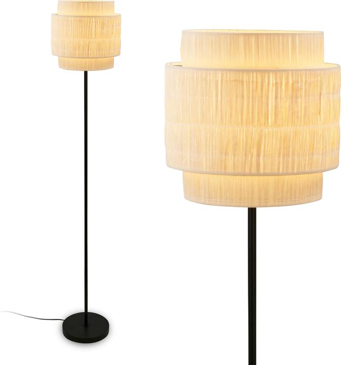 Immagine prodotto Briloner Lampada da terra, nero/naturale, excl.1x E27/max. 10W (E27)