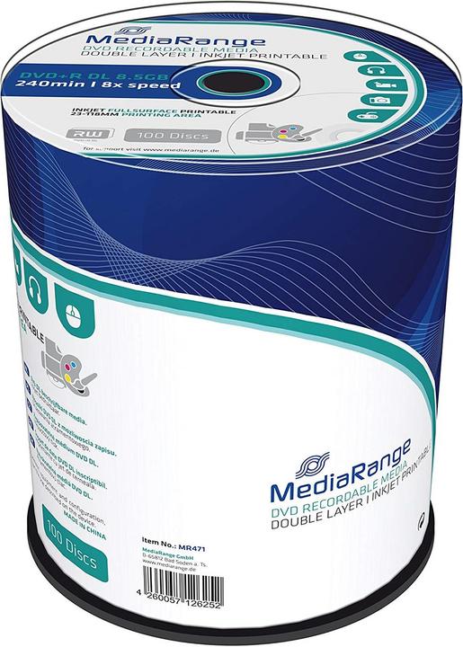 Produktbild MediaRange Dvd+R (100 x)