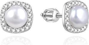 Produktbild Agato Elegant silver earrings with pearls AGUP3550PS