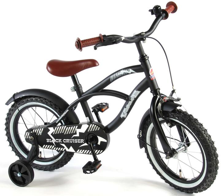 Produktbild Volare Black Cruiser Kinderfiets - Jongens - 14 inch - Zwart - 95% afgemonteerd (14")