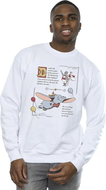 Immagine prodotto Disney Dumbo Story Book Page Felpa Uomo (L)