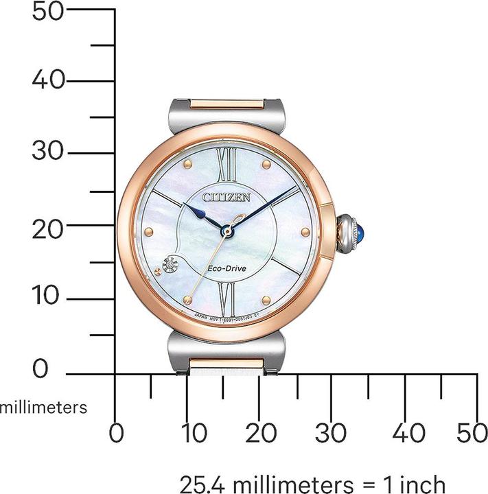 Immagine prodotto Citizen EM1074-82D Orologio da donna Eco-Drive Elegance 30mm 5ATM (Orologio da polso analogico, 30 mm)