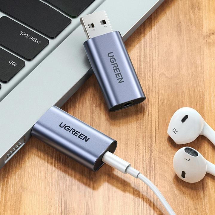 Actual product image Ugreen USB 2.0 to Audio Adapter USB Sound Card Stick (USB)