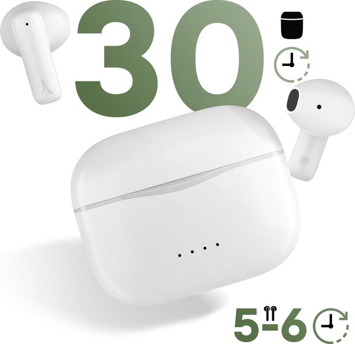 Produktbild Akashi Ecouteurs True Wireless Blancs (30 h, Kabellos)