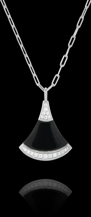 Produktbild Charles Garnier Halskette aus Silber, schwarzem Achat, Zirkonoxid (Silber)