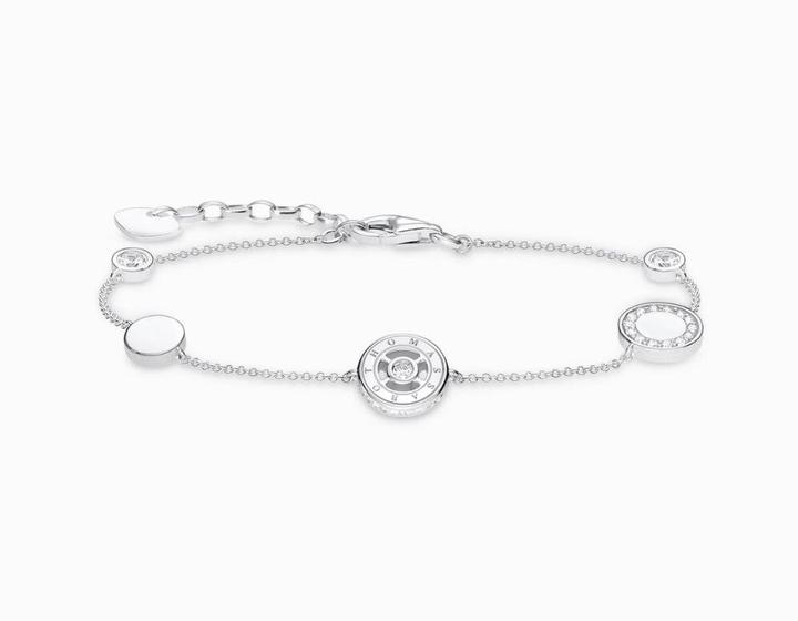 Produktbild Thomas Sabo Armband Kreis mit weissen Steinen silber (19 cm, 925er Silber)