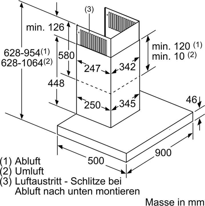 Actual product image Siemens LC97BCP50 (Wall hood)