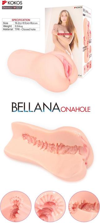 Actual product image Kokos Bellaana Onahole Artificial Vagina Masturbator For Men