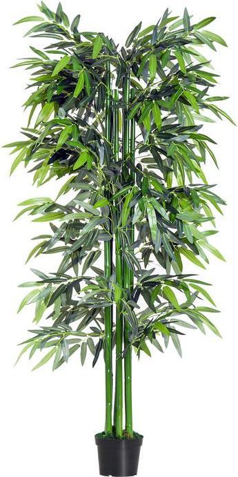 Produktbild Swisshandel24 Künstliche Pflanze, 180 cm Kunstpflanze, Künstlicher Bambusbaum, Kunstbaum mit Übertopf, Zimmerpflan (180 cm)