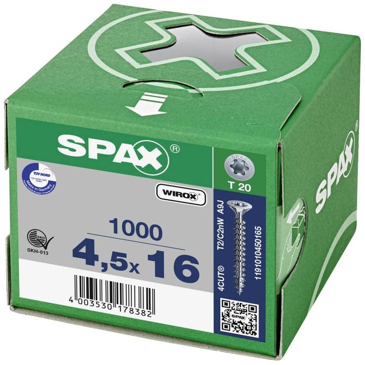 Actual product image Spax Chipboard screws SK T20 4,0x25 mm (1000 Screws per piece)