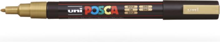 Actual product image Posca Marker PC-3M round tip (Gold, 0.90 mm, 1 x)