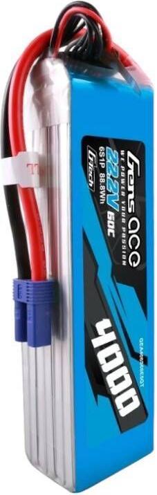 Immagine prodotto Gens Ace G-Tech 4000mAh 22.2V 60C 6S1P Batteria Lipo con spina EC5 (22.20 V, 4000 mAh)