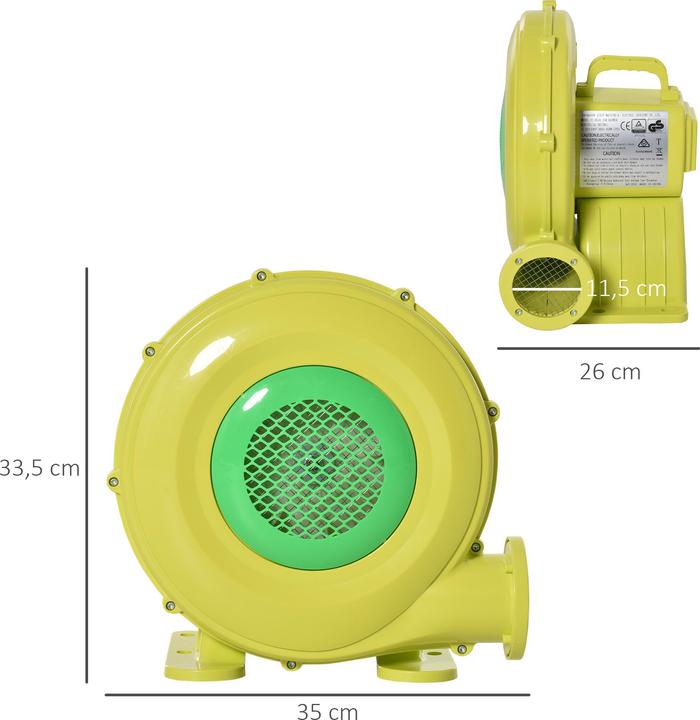 Actual product image Outsunny Gebläsepumpe ABS Gelb+Grün