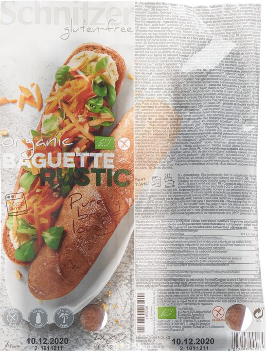 Image du produit Schnitzer Baguette de maïs bio sans gluten aux graines oléagineuses (320 g)