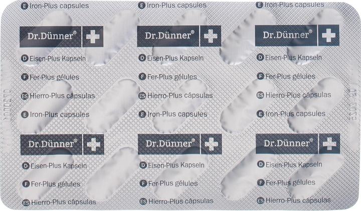 Nährwerte und Zutaten Dr. Dünner Eisen-Plus Kaps (30 Stück, Kapseln, 28 g)