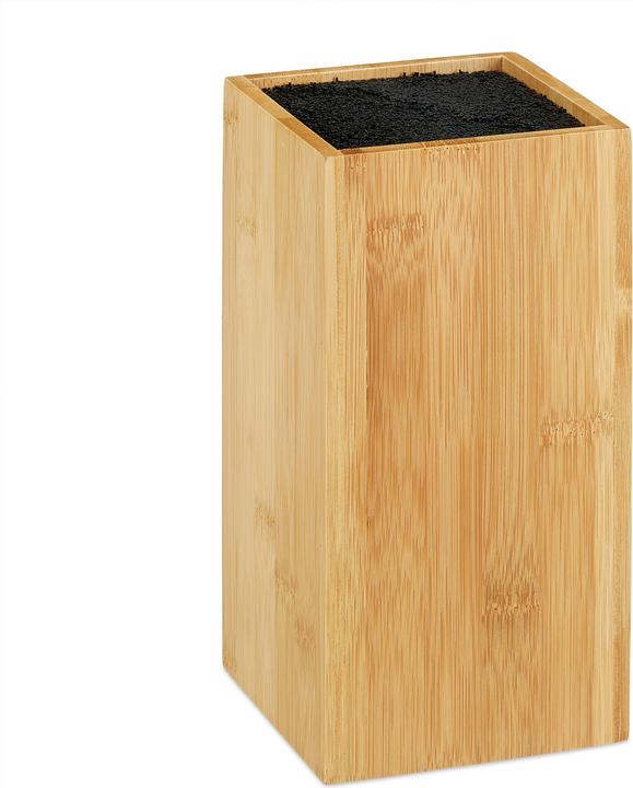 Actual product image Relaxdays Bamboo Knife Block, Empty