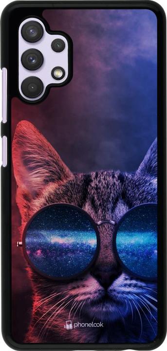 Image du produit PhoneLook Coque Red Blue Cat Glasses (Samsung Galaxy A32)