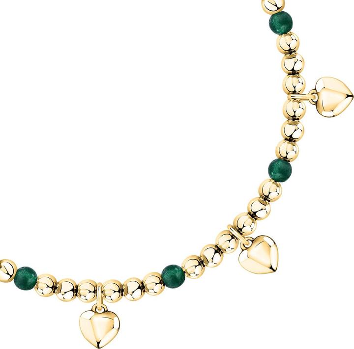 Produktbild Morellato - Decent gold-plated bracelet with green agates Talismans SAIX15 (19 cm, Edelstahl)